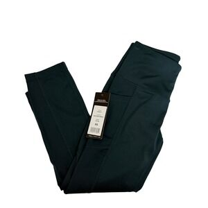Yogalicious Lux Women XS Egyptian Green High Waist Capri Leggings Side Pockets
